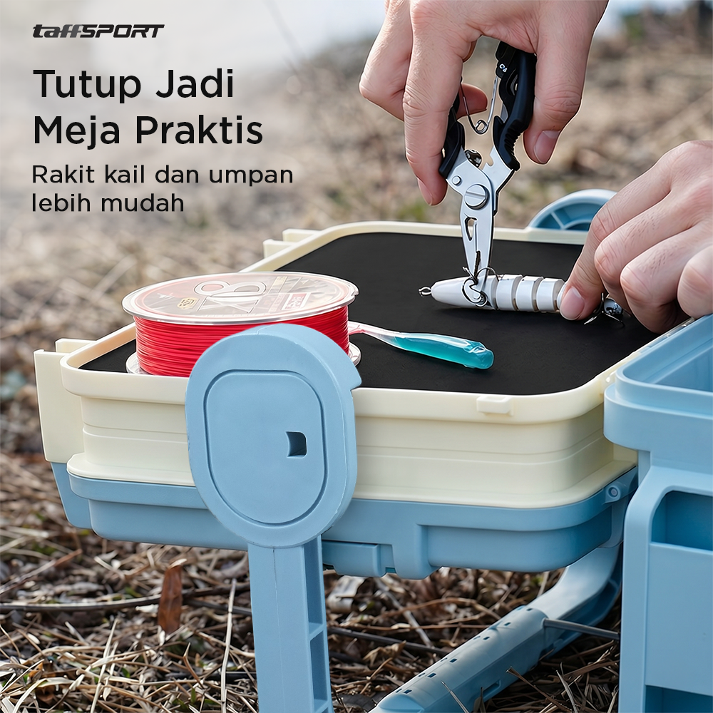 Gambar produk TaffSPORT Kotak Perkakas Pancing Fishing Tackle Box Double Layer 12L - JF-31 - 4