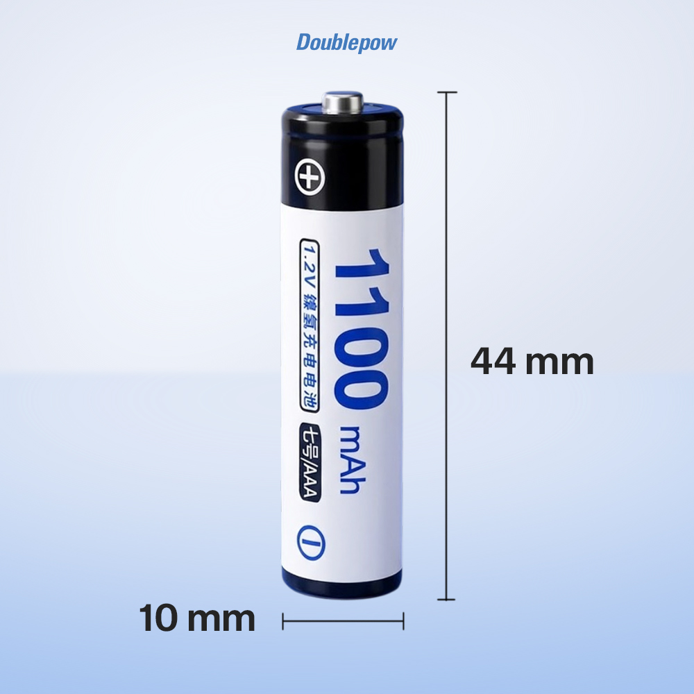 Gambar produk Doublepow Baterai Isi Ulang AAA Ni-MH Button Top 1100 mAh 1.2V 1 PCS - 8