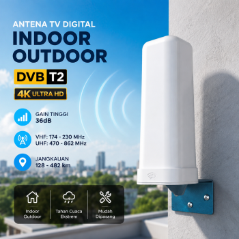 ZHCD Antena TV Digital Indoor Outdoor DVB-T2 HD 4K 36dB Amplifier - ZH3