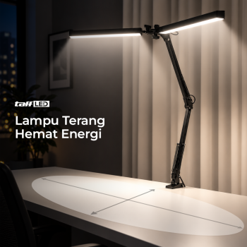 Gambar produk TaffLED Lampu Meja Belajar LED DoubleHeadMemory 3 Color 3000-6500K - ZN14 - 5