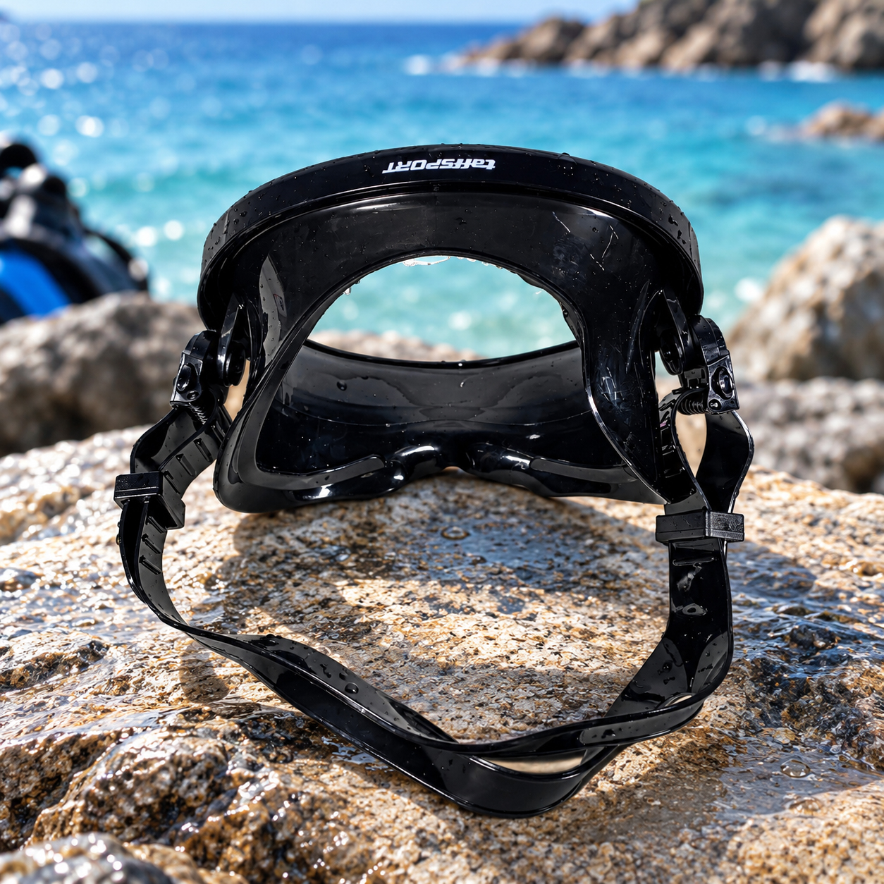 Gambar produk TaffSPORT Kacamata Selam Snorkel Tempered Glass Wide View Diving Mask - M17 - 1