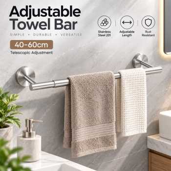 Honm Rak Gantungan Handuk Kain Stainless Steel Kitchen Hanger 40-60cm - PXM25