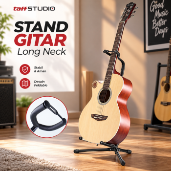 Gambar produk TaffSTUDIO Stand Gitar Long Neck Adjustable Guitar Stand Steel - HK00433