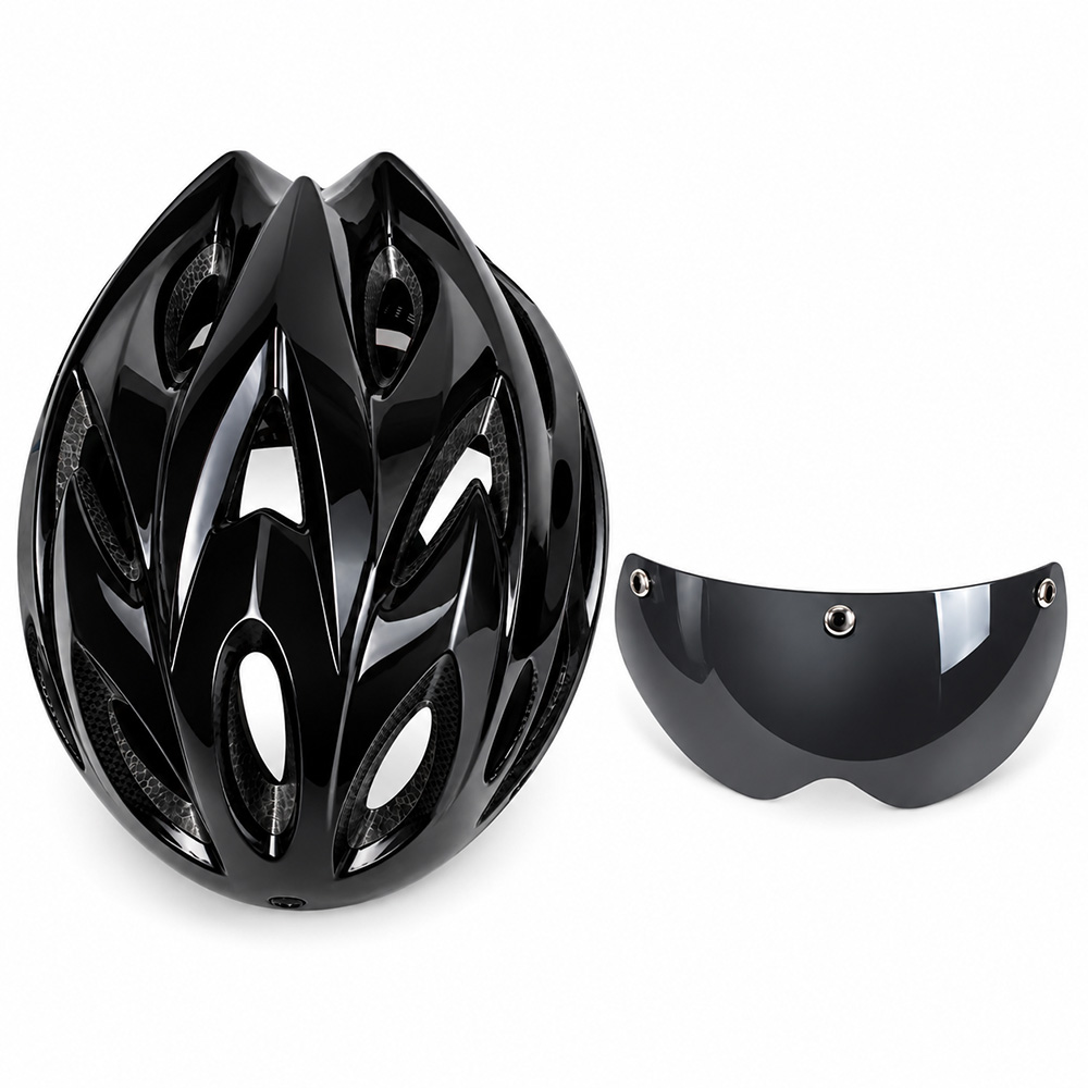 Gambar produk TaffSPORT Helm Sepeda Road Bike Visor Bicycle Helmet 19 Vent - A01-B - 7