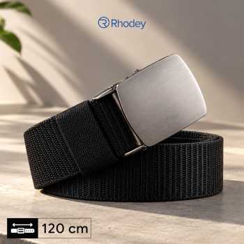 Gambar produk Rhodey Gesper Tali Ikat Pinggang Pria Canvas Stylish Buckle Belt 120cm - MU071