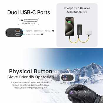 Gambar produk NITECORE Power Bank 8000mAh PD QC 3.0 IPX8 USB Type C RGB 22.5W - SUMMIT Air - 5
