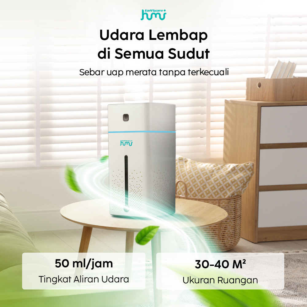 Gambar produk Taffware HUMI Humidifier Diffuser Mini Ultrasonic RGB 1L - KS-600 - 1