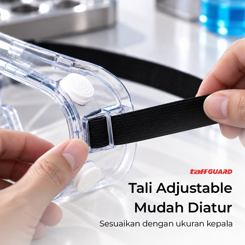 Gambar produk TaffGUARD Kacamata Safety Goggles Work Laboratory Eyewar Anti Fog - R101 - 4