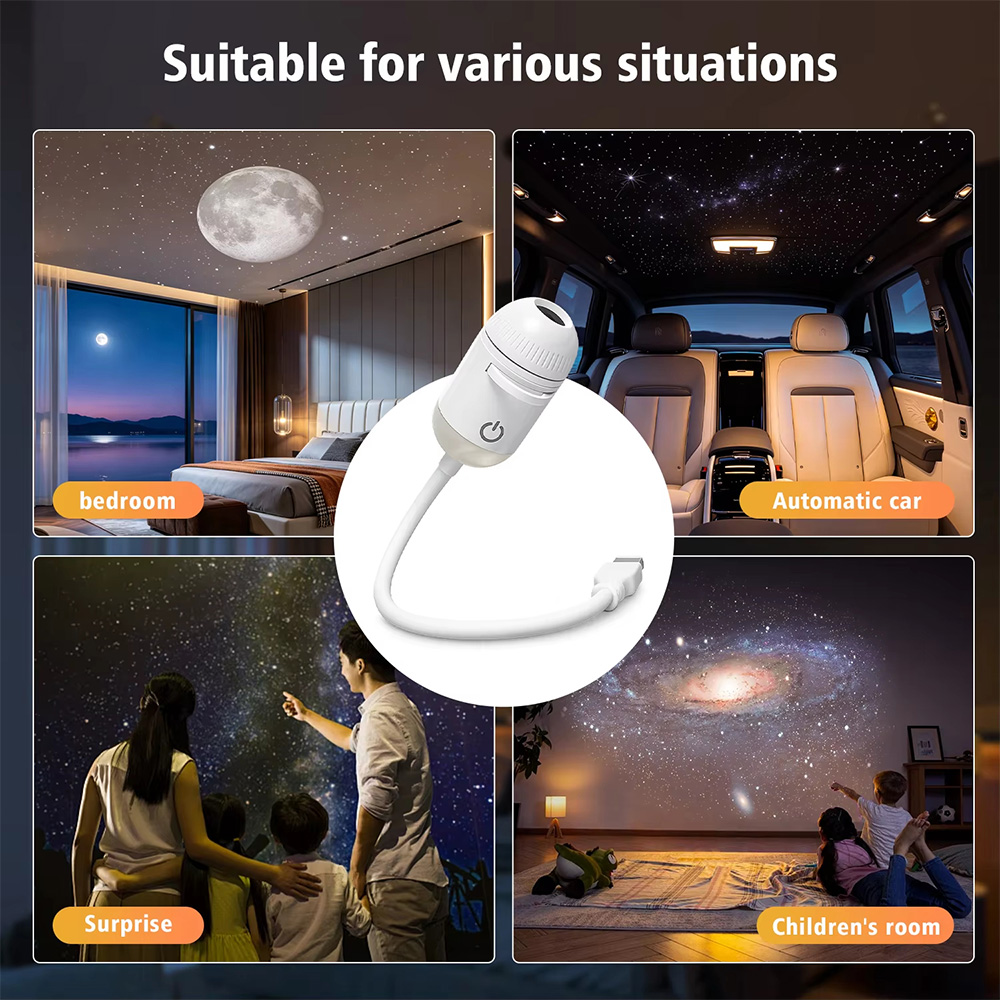 Gambar produk GK Lampu Tidur Proyektor LED 2in1 USB Galaxy Star Projector Lamp - DS-12 - 4