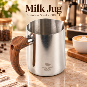 Gambar produk One Two Cups Milk Jug Pitcher Susu Latte Art Espresso Stainless 600ml - DRH600
