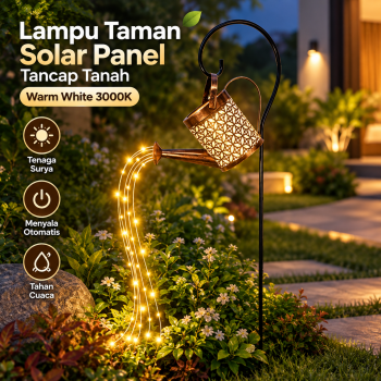 TIFICY Lampu Taman Outdoor Tancap Solar Panel Warm White 3000K Big - ICY951