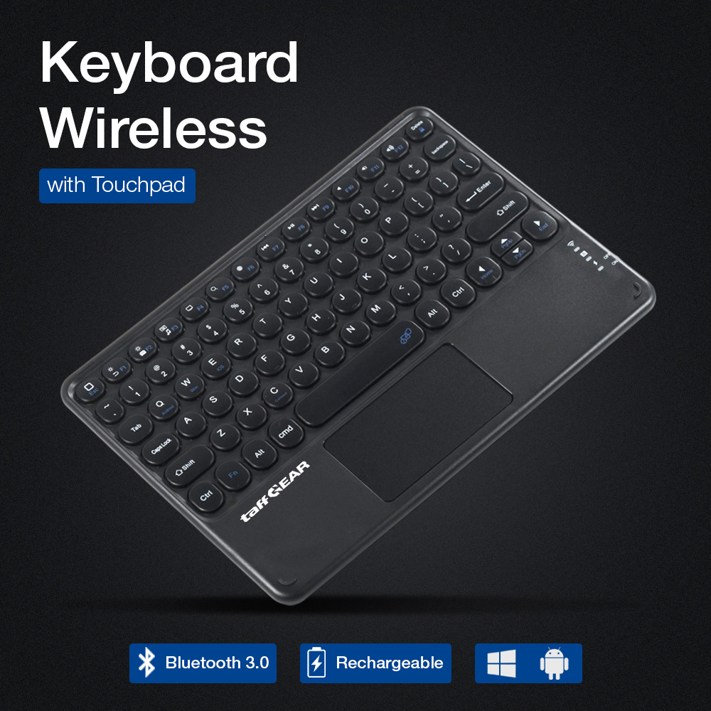 Gambar produk TaffGEAR Keyboard Wireless Mini Bluetooth 3.0 Touchpad Silent Click - GD433 - Utama