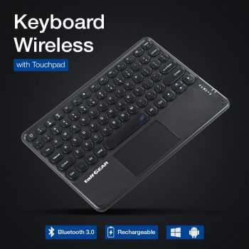 TaffGEAR Keyboard Wireless Mini Bluetooth 3.0 Touchpad Silent Click - GD433