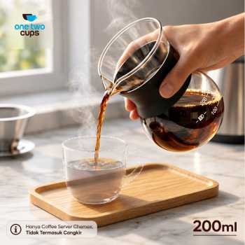 One Two Cups Coffee Server Chemex Drip Pour Over Borosilicate Glass - SE111