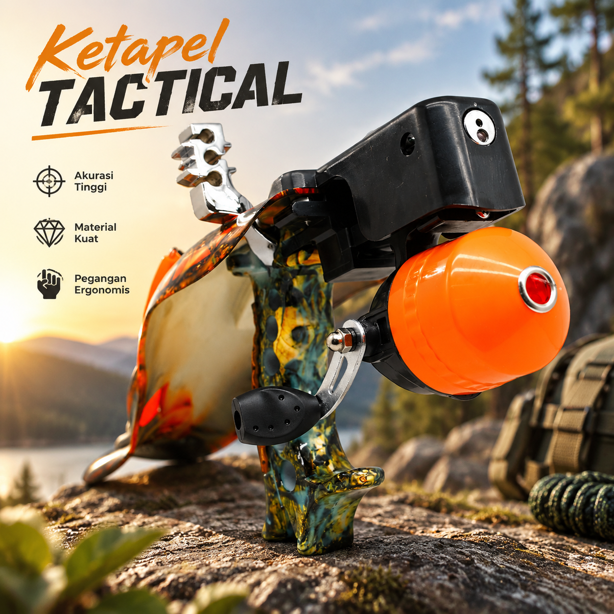 Gambar produk Ketapel Berburu Mancing Tactical Catapult Multi-shot - KMSS - Utama
