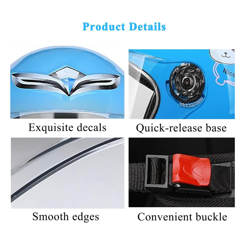 Gambar produk Nouman Helm Anak Half Face Sport Long Visor Motocycle Kids Helmet - 523 - 3