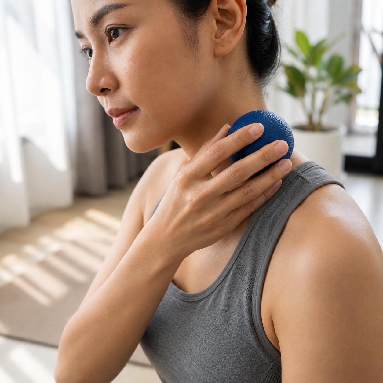 Gambar produk ZOP Yoga Ball Fitness Bola Pijat Terapi Massage Fascia Therapy TPE 6cm - HA688 - 3