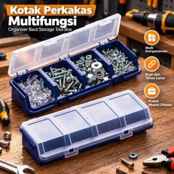Taffware Kotak Perkakas Multifungsi Organizer Baut Storage Tool Box - INU115