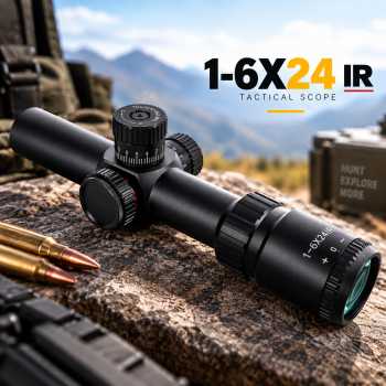 Gambar produk EEND Rifle Tactical Scope Hunting Magnification IR 1-6x24 - 1-6x24IR