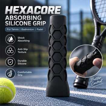 Gambar produk Fib Grip Raket Tennis Badminton Padel Hexacore Absorbing Silicone 13cm - DL-08