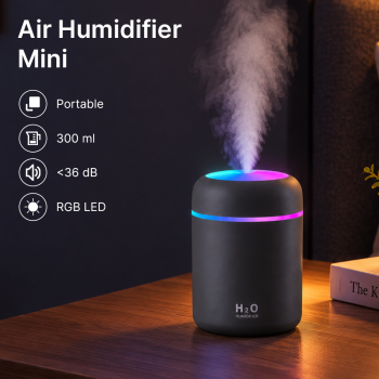 Kesoto Air Humidifier Mini Car Home Ultrasonic Diffuser RGB 300ml - CM-9S
