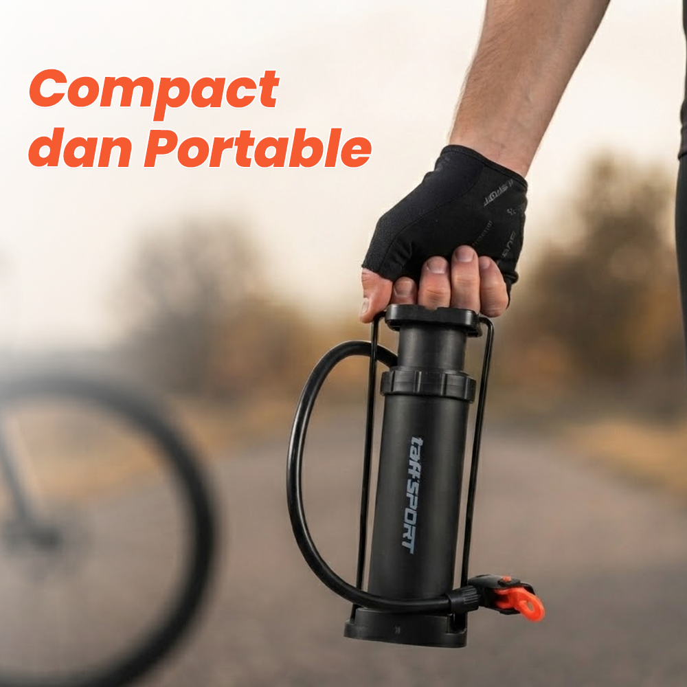 Gambar produk TaffSPORT Pompa Angin Sepeda Serbaguna Portable Pump 120 PSI - PM40 - 4
