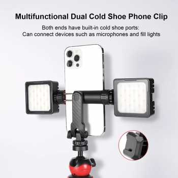 Ronken Smartphone Holder HP Tripod Camera Clamp Mount 1/4 Thread - TZ-18