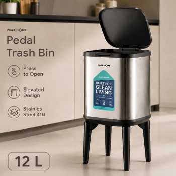 TaffHOME Tempat Sampah Tekan Press Trash Bin Quick Opening with Legs - T40