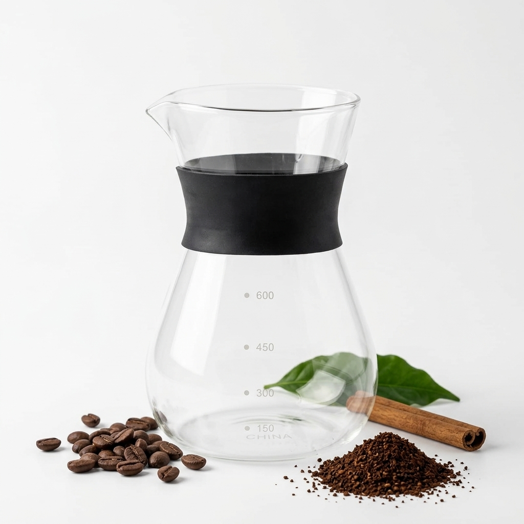 Gambar produk One Two Cups Coffee Server Chemex Drip Pour Over Borosilicate Glass 600ml - SE111 - 6