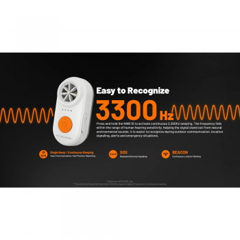 Gambar produk NITECORE Peluit Darurat Elektrik Outdoor Whistle 126dB 300mAh IPX7 - NWE10 - 4