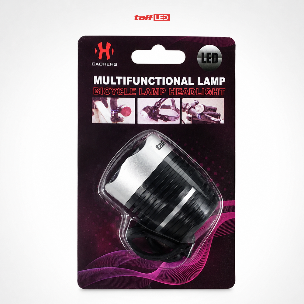 Gambar produk TaffLED Lampu Depan Sepeda LED XML-Q5 Waterproof CR2032 500 Lumens - ZHA14 - Kemasan