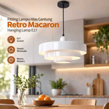 Gambar produk TaffLED Fitting Lampu Gantung Hias Retro Macaron Hanging Lamp E27 220V - LPL139