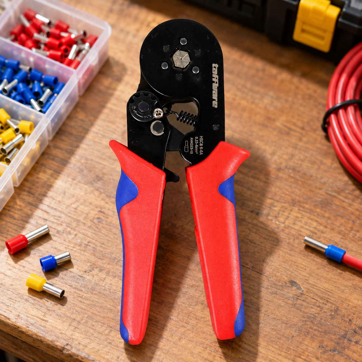 Gambar produk Taffware Tang Wire Crimp Tool Self Adjust Crimping 0.25-6mm2 AWG23-10 - HSC8 6-6A - 1
