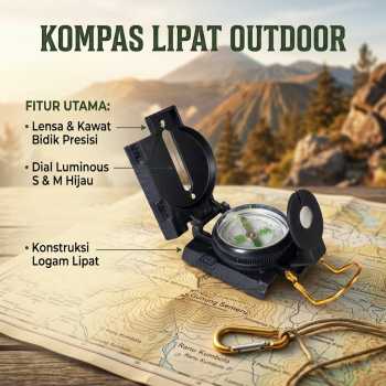 Gambar produk Tracery Kompas Bidik Prisma Lipat Navigasi Outdoor Camping Survival - F02