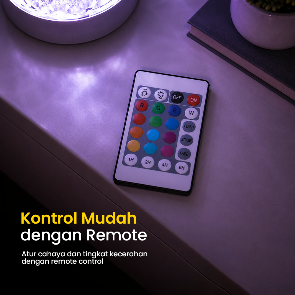 Gambar produk RISIFY Lampu Tidur Proyektor LED Water Ripple 16 Color Round 3W - SFY25 - 3