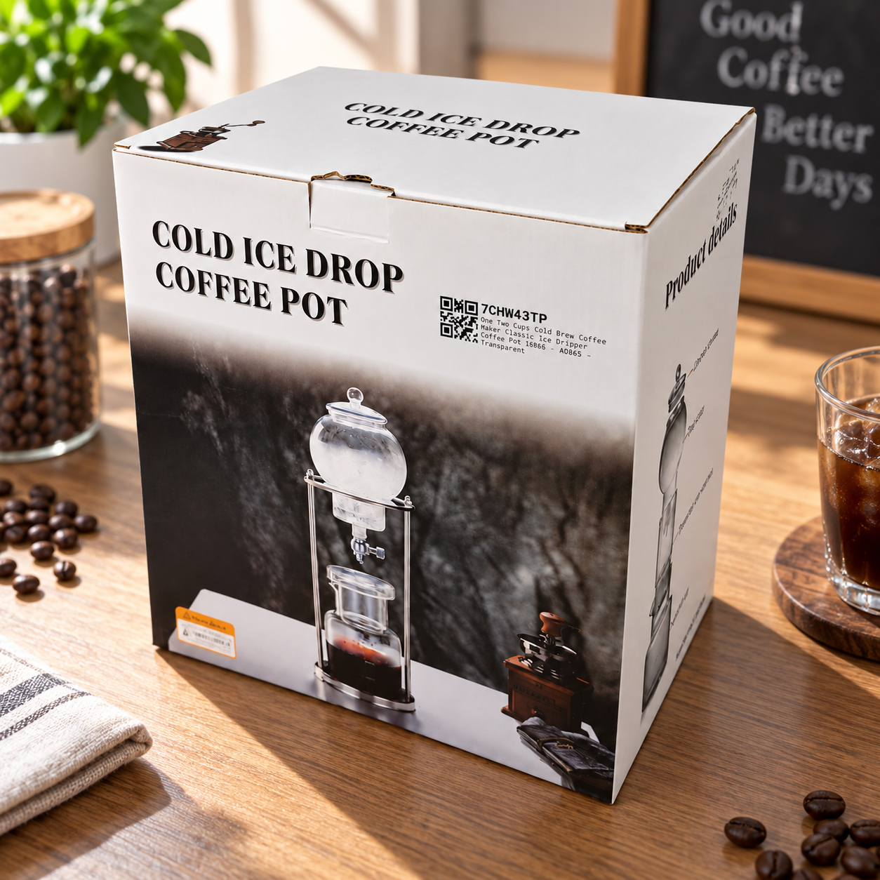 Gambar produk One Two Cups Cold Brew Coffee Maker Classic Ice Dripper Pot 600ml - AO865 - Kemasan