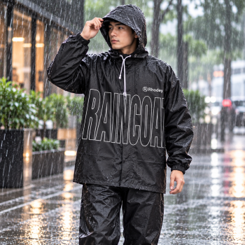 Gambar produk Rhodey Jas Hujan Setelan Motor Visor PVC 15 Silk Waterproof Raincoat L - ZY-15