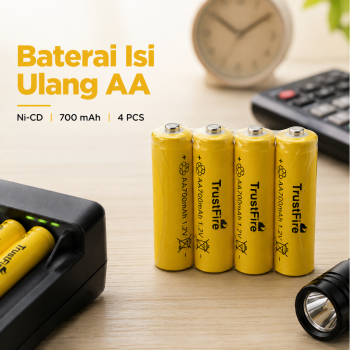 TrustFire Baterai Isi Ulang AA Ni-CD Button Top 700mAh 1.2V 4 PCS - VR700