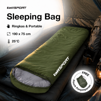 TaffSPORT Kantong Tidur Sleeping Bag 2in1 Envelope Model 1.9Mx75cm - TAF-KL