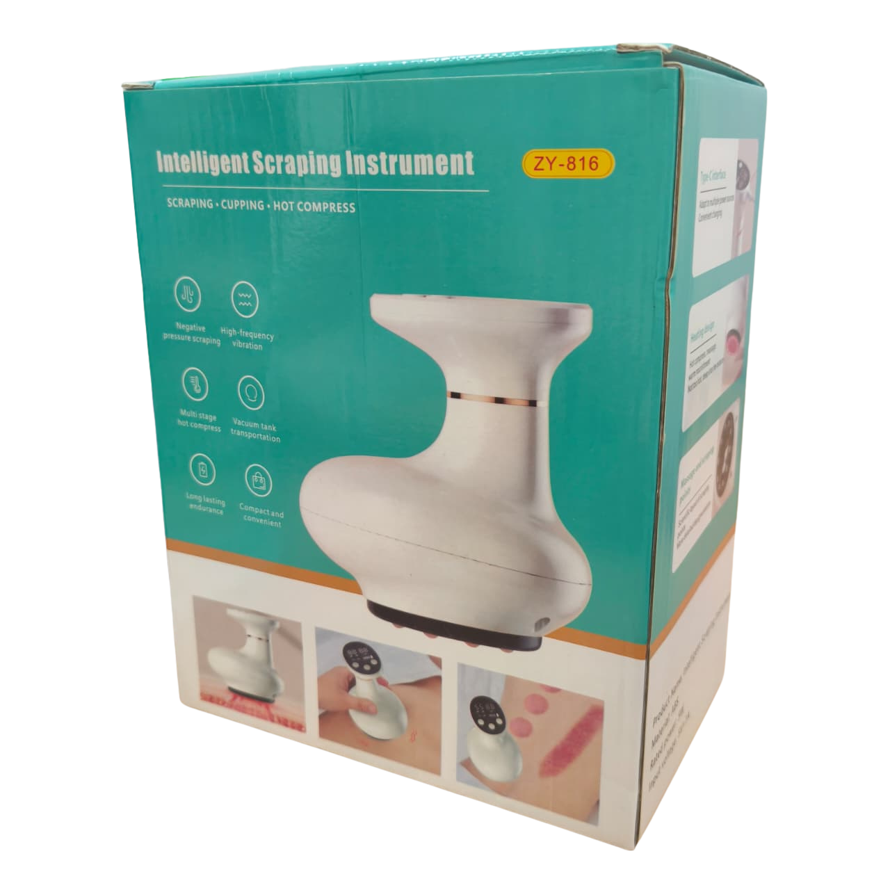 Gambar produk Thinage Alat Pijat Bekam Electric Massage Body Brush Cupping GuaSha - ZY-816 - Kemasan