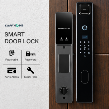 TaffHOME Smart Door Lock Fingerprint Password Card Key - B01JC