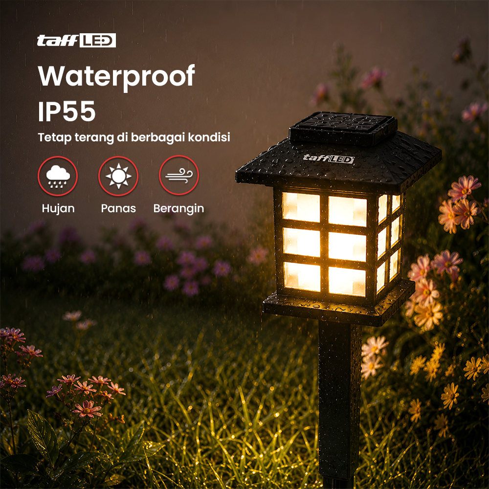 Gambar produk TaffLED Lampu Taman Outdoor Tancap Solar Panel Warm White 3000K 0.25W - EM300 - 3