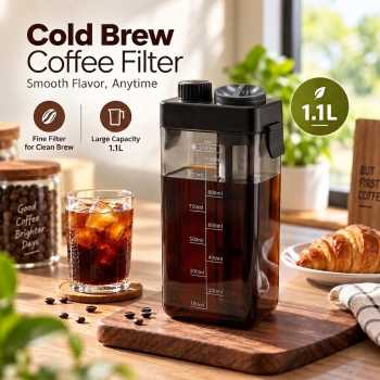 Pabby Life Botol Cold Brew Coffee Maker Filter Hot and Cold 1.1L - OD-20