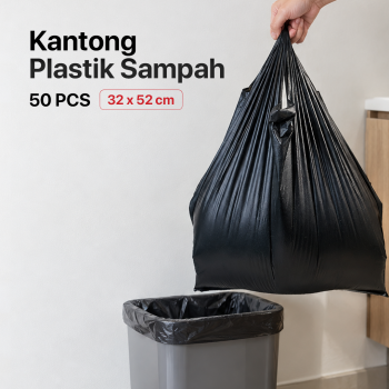 Gambar produk CERIU Kantong Plastik Kresek Disposable Plastic Bag 32x52cm 50 PCS - CR-50