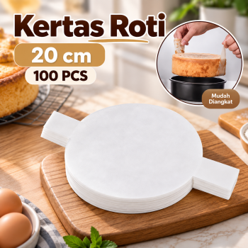 Parcy Kertas Roti Baking Paper Food Grade Oil Proof Double Ear 100 PCS - BP-40