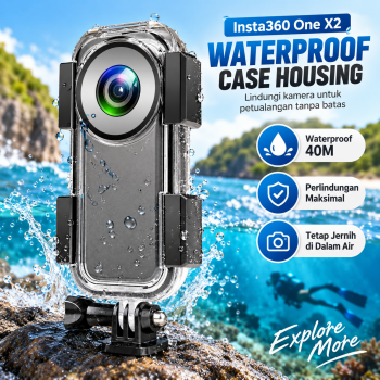 Gambar produk VIGISION Waterproof Case Insta360 One X2 Housing Kamera Anti Air - VG-32