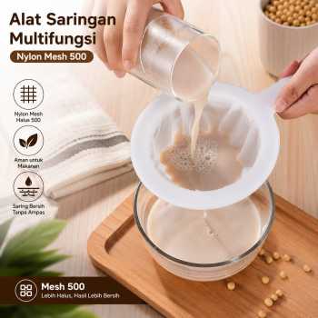 Gambar produk TaffHOME Alat Saringan Makanan Minuman Multifungsi Bahan Nylon Mesh 500 - KY234
