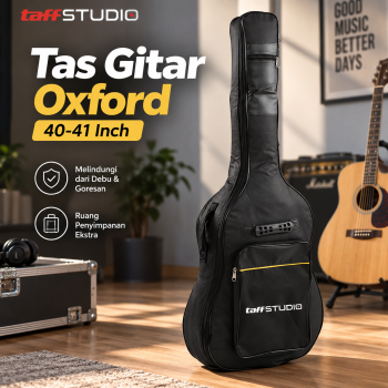 TaffSTUDIO Tas Gitar Oxford Guitar Bag Double Strap 40-41 Inch - XAZ5