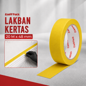 TaffPACK Lakban Kertas Masking Tape Paper Heat Resistant 20M - TK-10