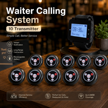 Gambar produk RTKS Waiter Calling System Watch Pager Panggil Pelayan 10 Transmitter - SU-R168